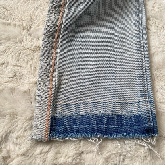 Current Elliott Women's Size 23 Blue Embroidered Side Button Fly Skinny Jeans - Picture 7 of 7